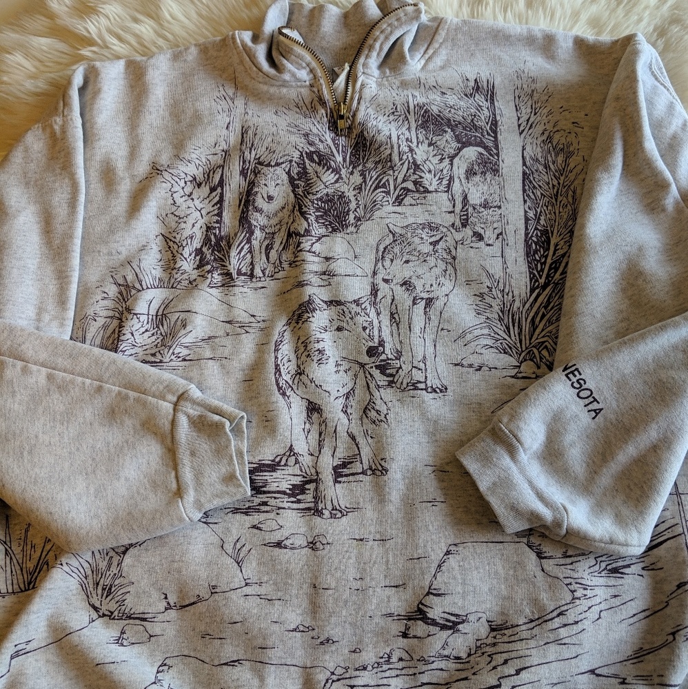 Vintage Art Unlimited Wolf Pullover Sweatshirt 🐺